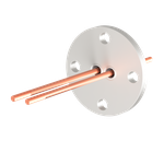 高電流 5kV - 110A 2個付き VF25 フランジ  先端ねじ加工あり